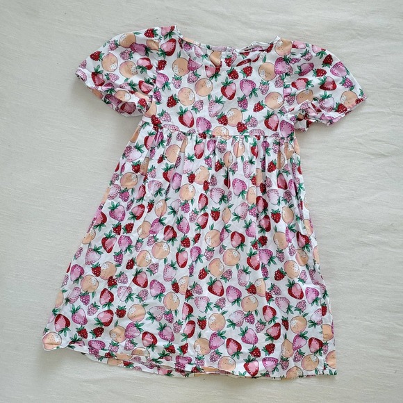 H&m dress bundle butterfly strawberry kids 6 7 8 - Picture 2 of 8